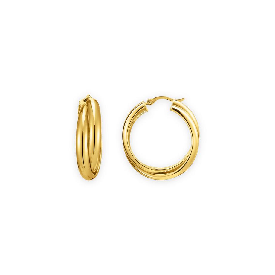 Große Verete Creolen   Verschlungenem Design