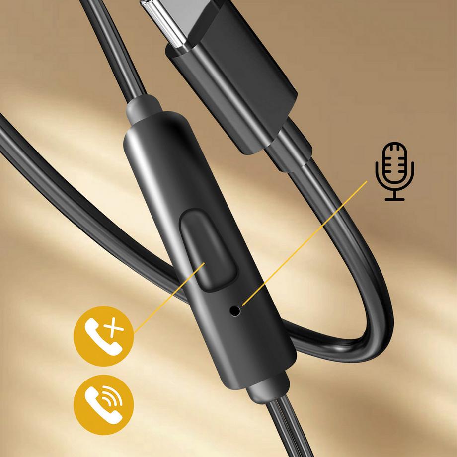 Avizar  Auricolari USB-C cablati nero 