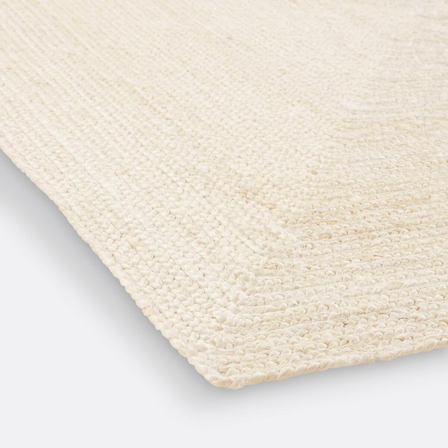 La Redoute Intérieurs Tapis carré jute blanchi  