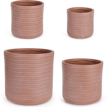 Fioriera Tressage terracotta (set di 4)