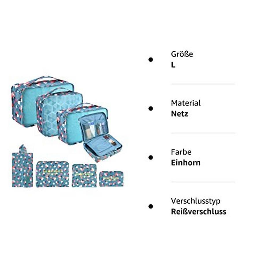 Only-bags.store Lot de 8 cubes de rangement avec sac à chaussures et sac à linge  