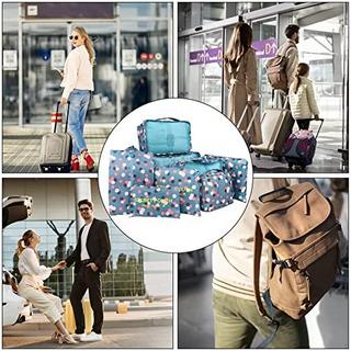 Only-bags.store  Packung mit 8 Packwürfeln, Koffer-Organisationswürfel, mit Schuhbeutel, Wäschesack, Reiseorganisator, Kleidersack, für Rucksack,e Blume 