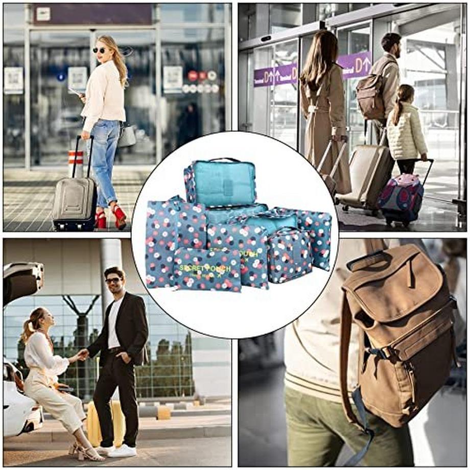 Only-bags.store Lot de 8 cubes de rangement avec sac à chaussures et sac à linge  