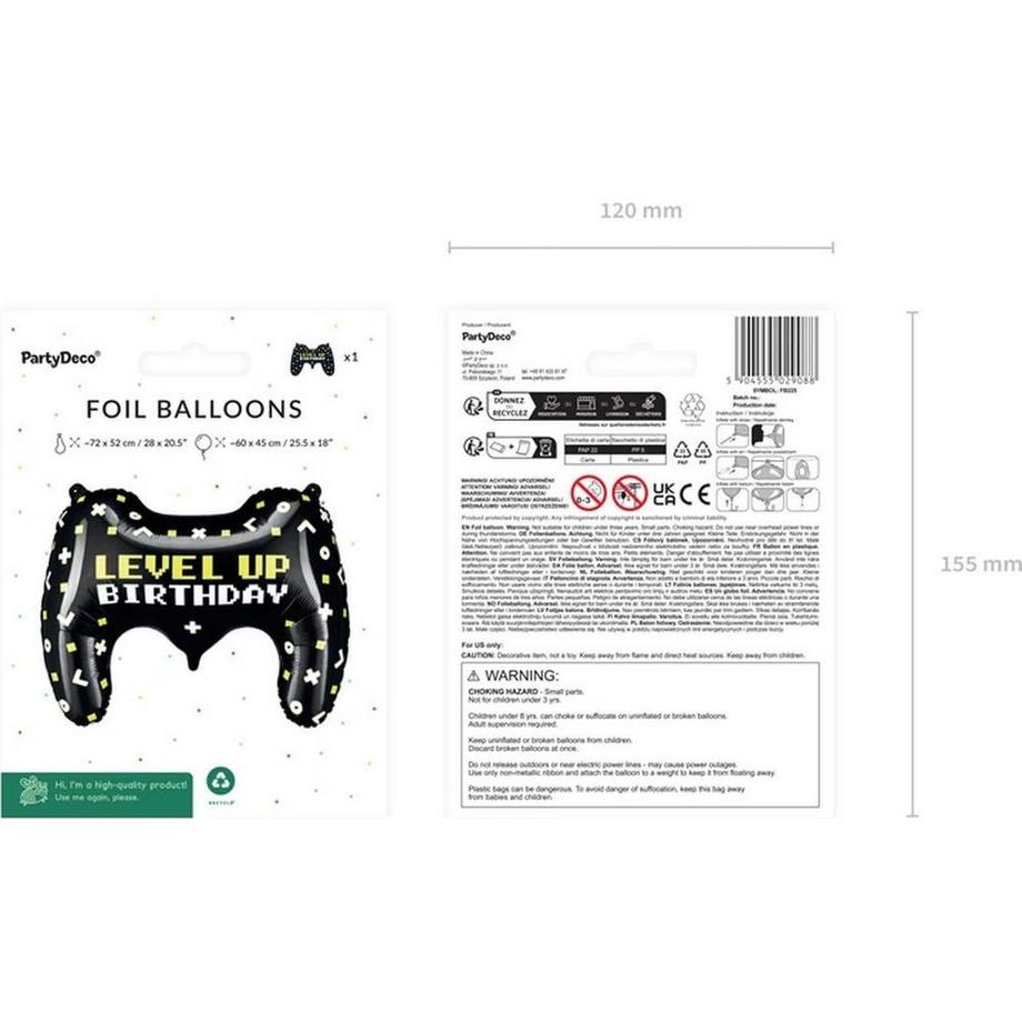 Pricenet  Folienballon Gamepad 72x52cm 