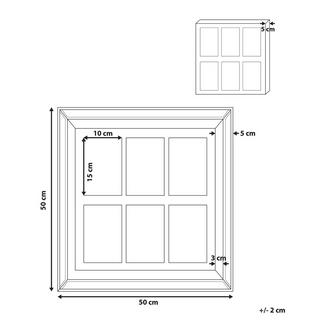 Beliani Cornice per 6 foto en Vetro Glamour SINTA  