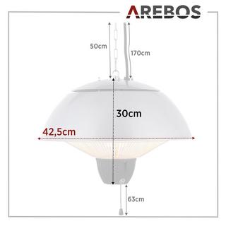 Arebos Riscaldatore Radiante Soffitto Infrarossi Con Fune  