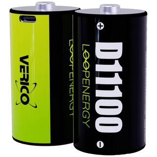Verico  Batteria ricaricabile Torcia (D) Li-Ion 2 pz.  LoopEnergy 7400 mAh 