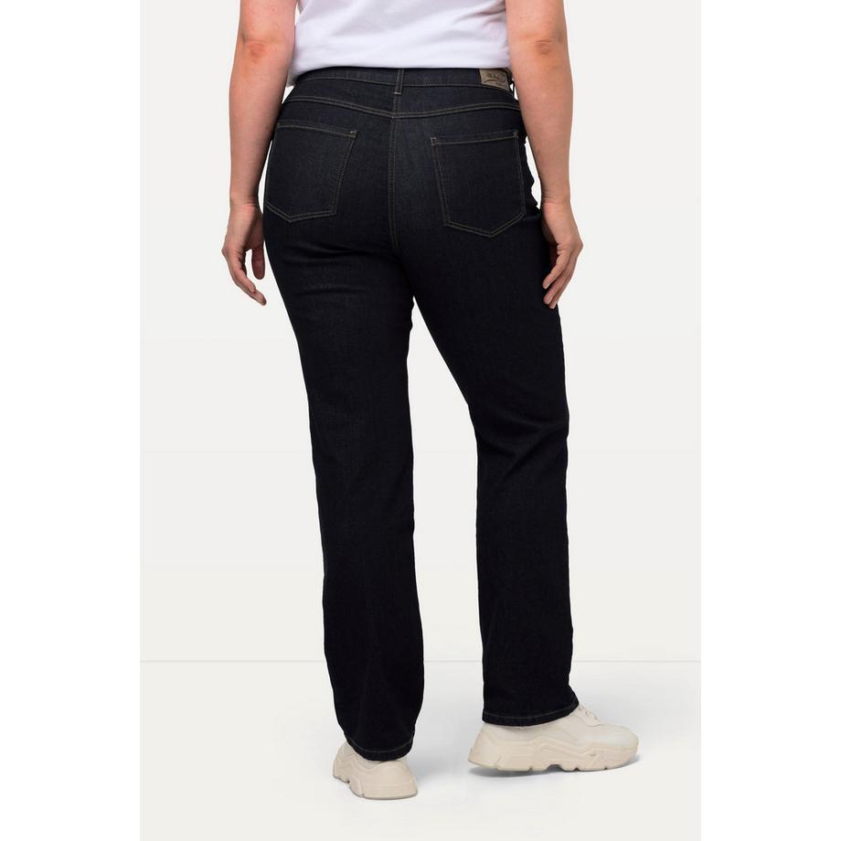 Ulla Popken Mandy Straight Leg 5-Pocket Stretch Jeans  
