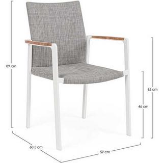 mutoni Fauteuil de jardin Jalisco blanc  