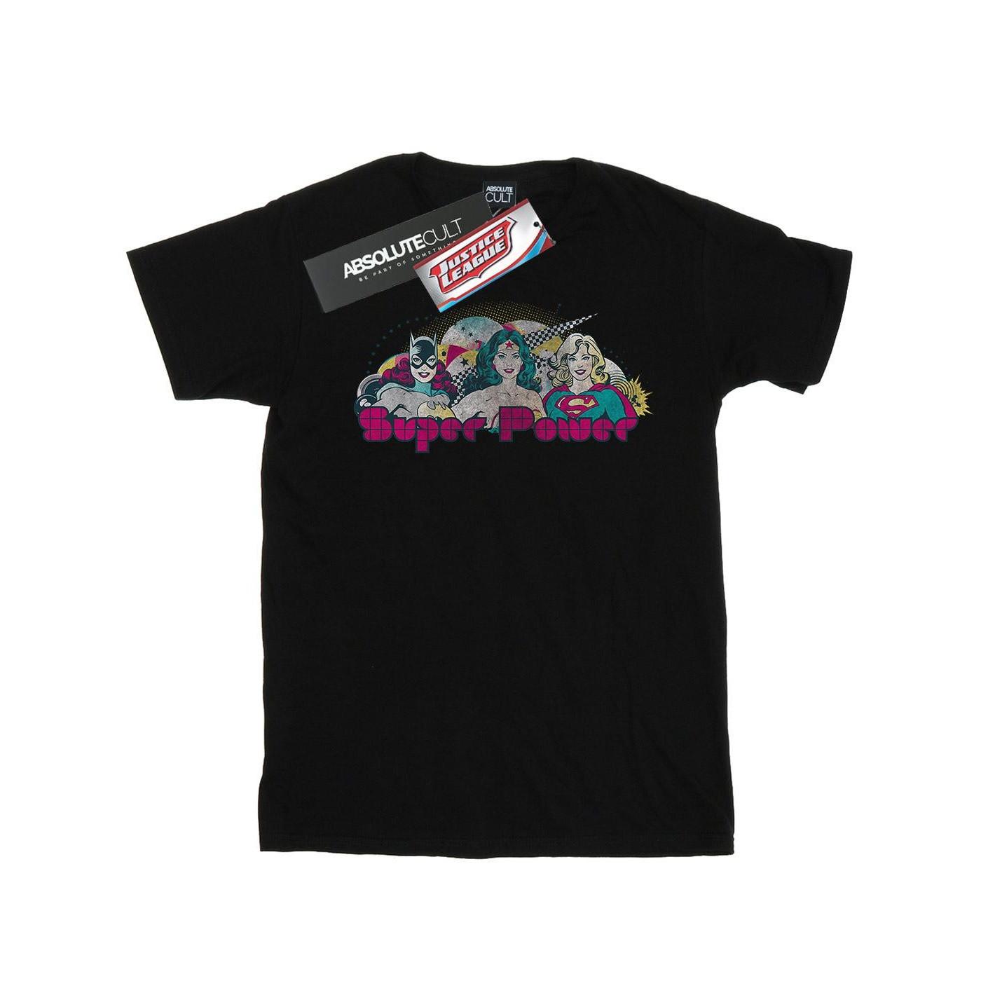 Image of Justice League Super Power Tshirt Damen Schwarz M