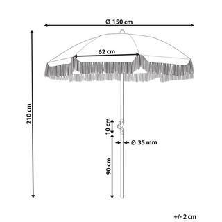 Beliani Sonnenschirm aus Polyester MONDELLO  