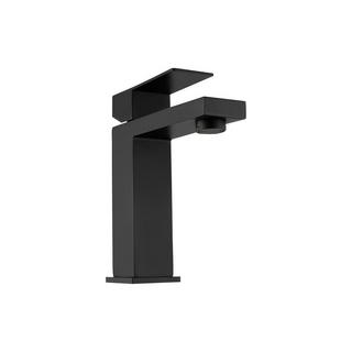 SHOWER DESIGN Rubinetto miscelatore meccanico quadrato H17,3 in inox spazzolato Nero opaco - CANILAS  