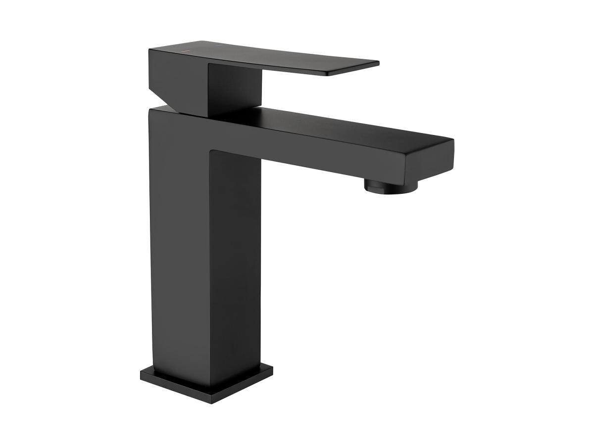 Image of Mechanischer Einhebelmischer - eckig - Edelstahl gebürstet - Schwarz matt - 17,3 cm - CANILAS Mechanischer Einhebelmischer - eckig - Edelstahl gebürstet - Schwarz matt - 17,3 cm - CANILAS