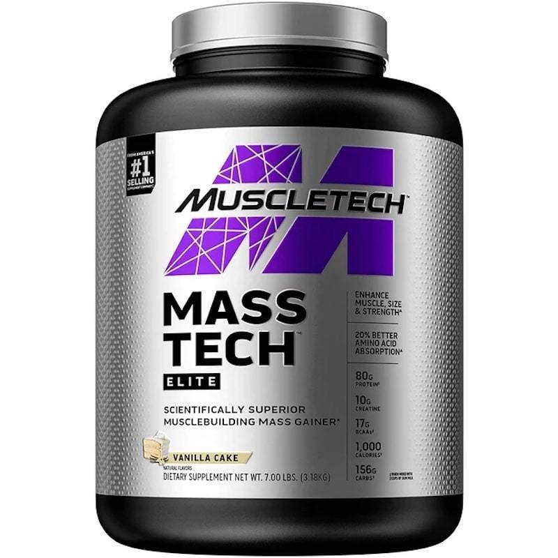 Image of Mass-tech Elite 3.18kg Muscletech Gainer | Vanille Unisex Multicolor ONE SIZE