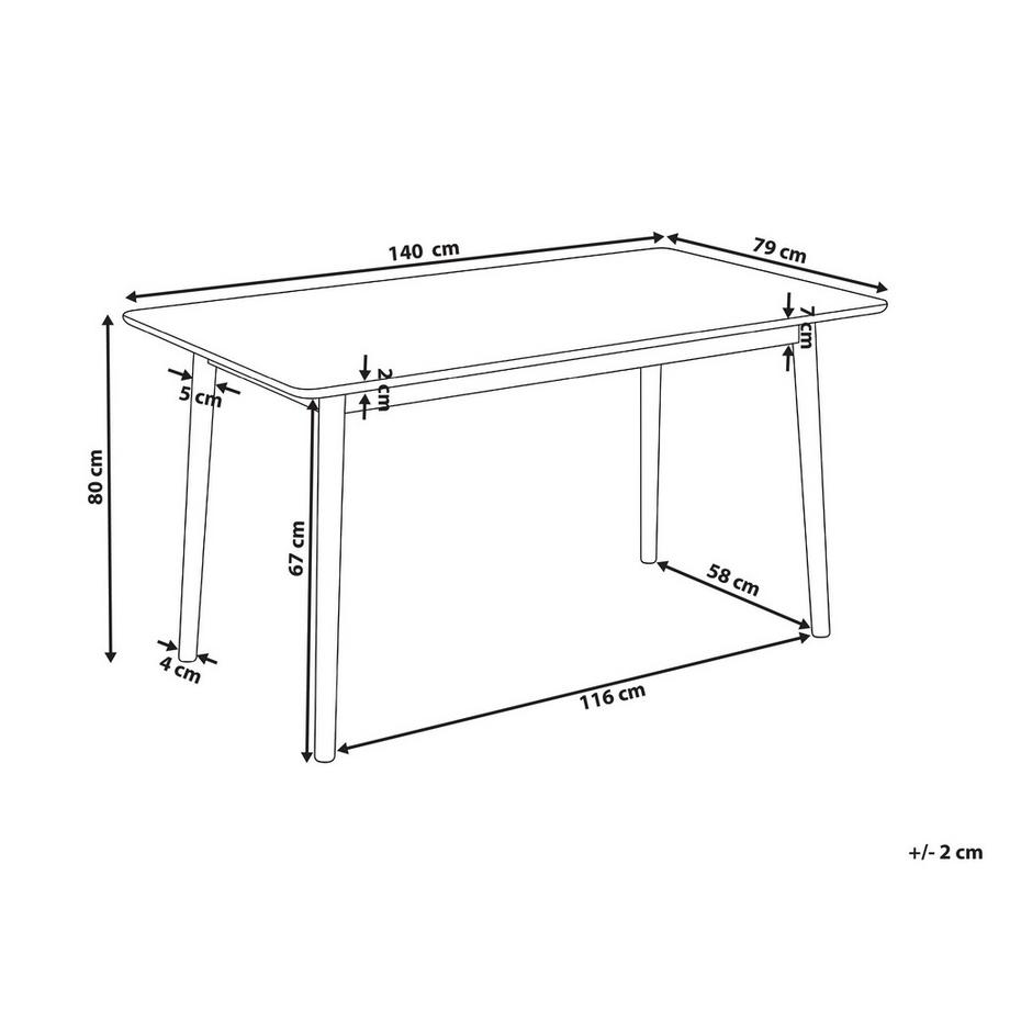 Beliani Table de repas en MDF  ELVYN  