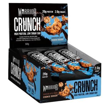 Crunch Bar 64g Warrior Riegel (Packung mit 12 Stück) | Cookies