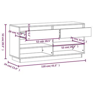 VidaXL Schuhschrank kiefernholz  