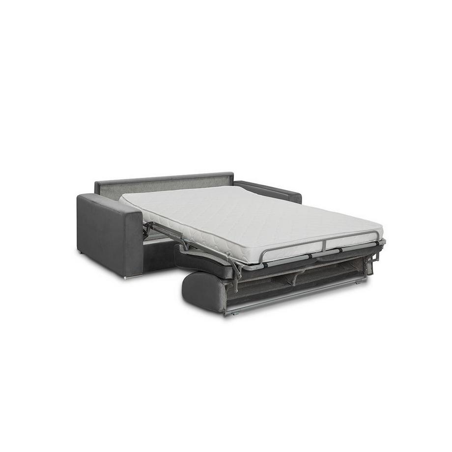 Vente-unique Schlafsofa 3Sitzer Samt CALITO Liegefläche 1 Matratzen  