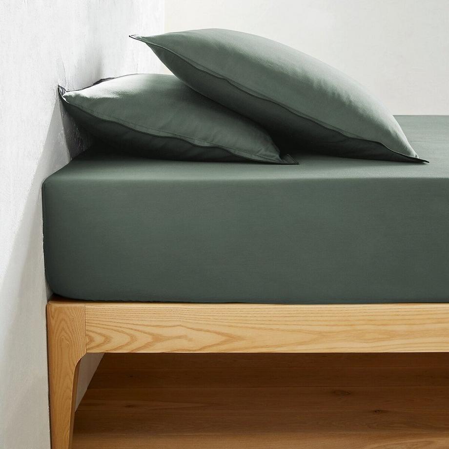 La Redoute Intérieurs Victor Drap-housse Satin de Coton Lavé  