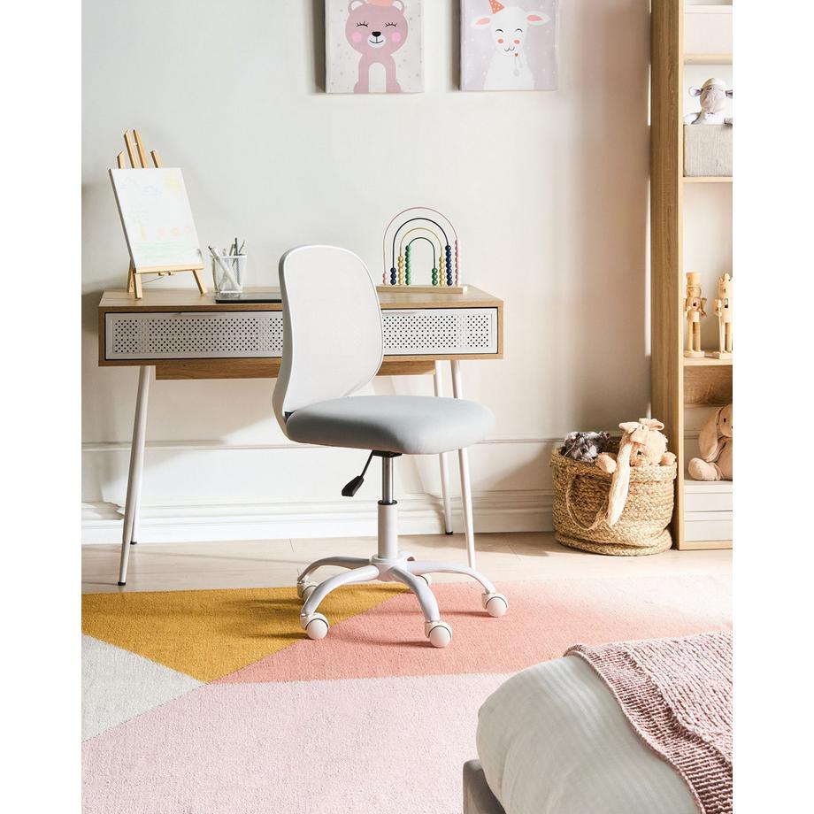 Beliani Schreibtischstuhl aus Stoff Modern BLISSFUL  