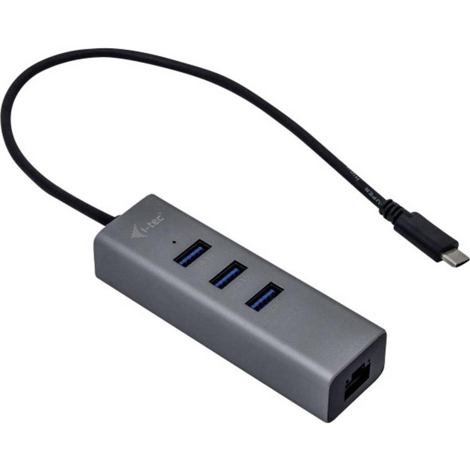 i-tec  Hub USB-C Metal 3 ports avec adaptateur Gigabit Ethernet 