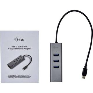 i-tec  USB-C Metal 3-Port HUB mit Gigabit Ethernet Adapter 