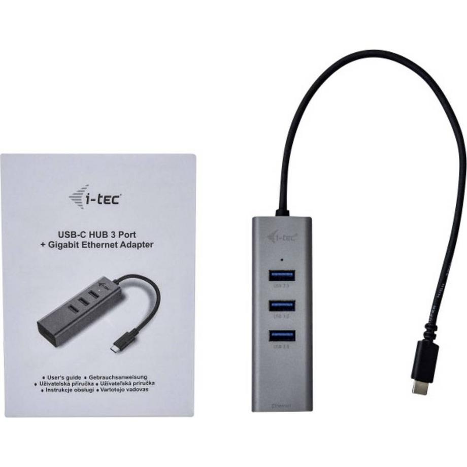 i-tec  Hub USB-C Metal 3 ports avec adaptateur Gigabit Ethernet 