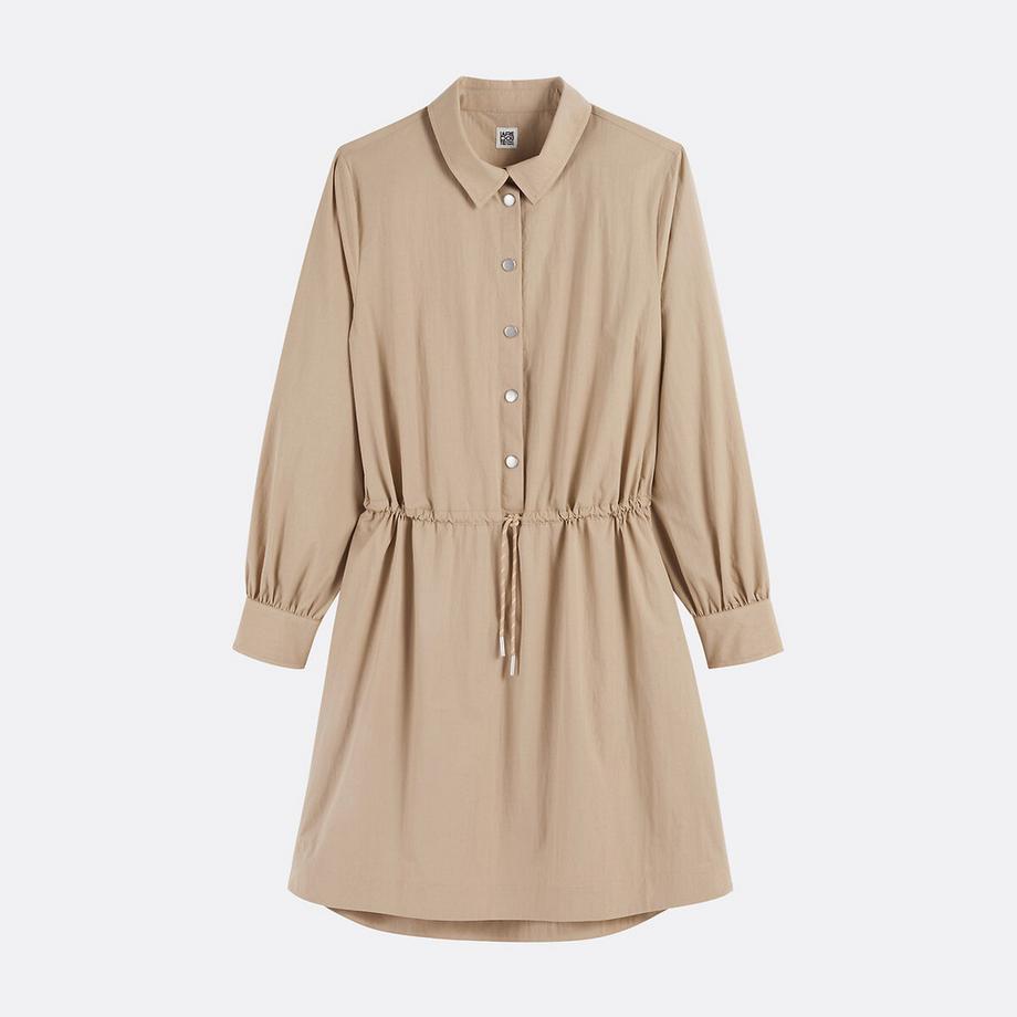 La Redoute Collections Robe Courte Manches Longues Taille Coulissée  