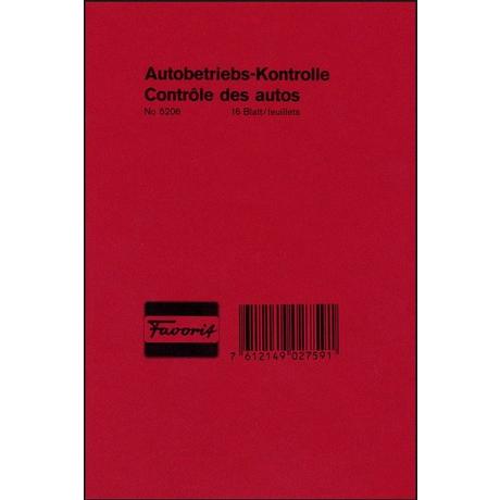 Favorit FAVORIT Autobetriebskontrolle D/F 5206 12,0×18,0cm 16 Blatt  