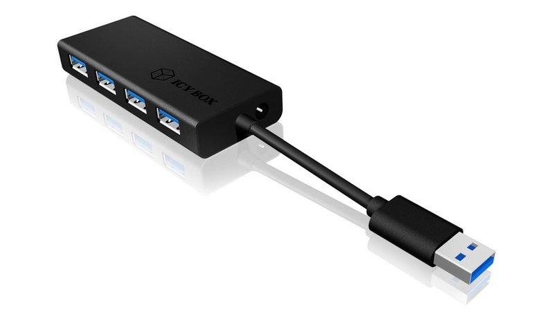 ICY Box  IB-AC6104-B USB 3.2 Gen 1 (3.1 Gen 1) Type-A 5000 Mbit/s Nero 