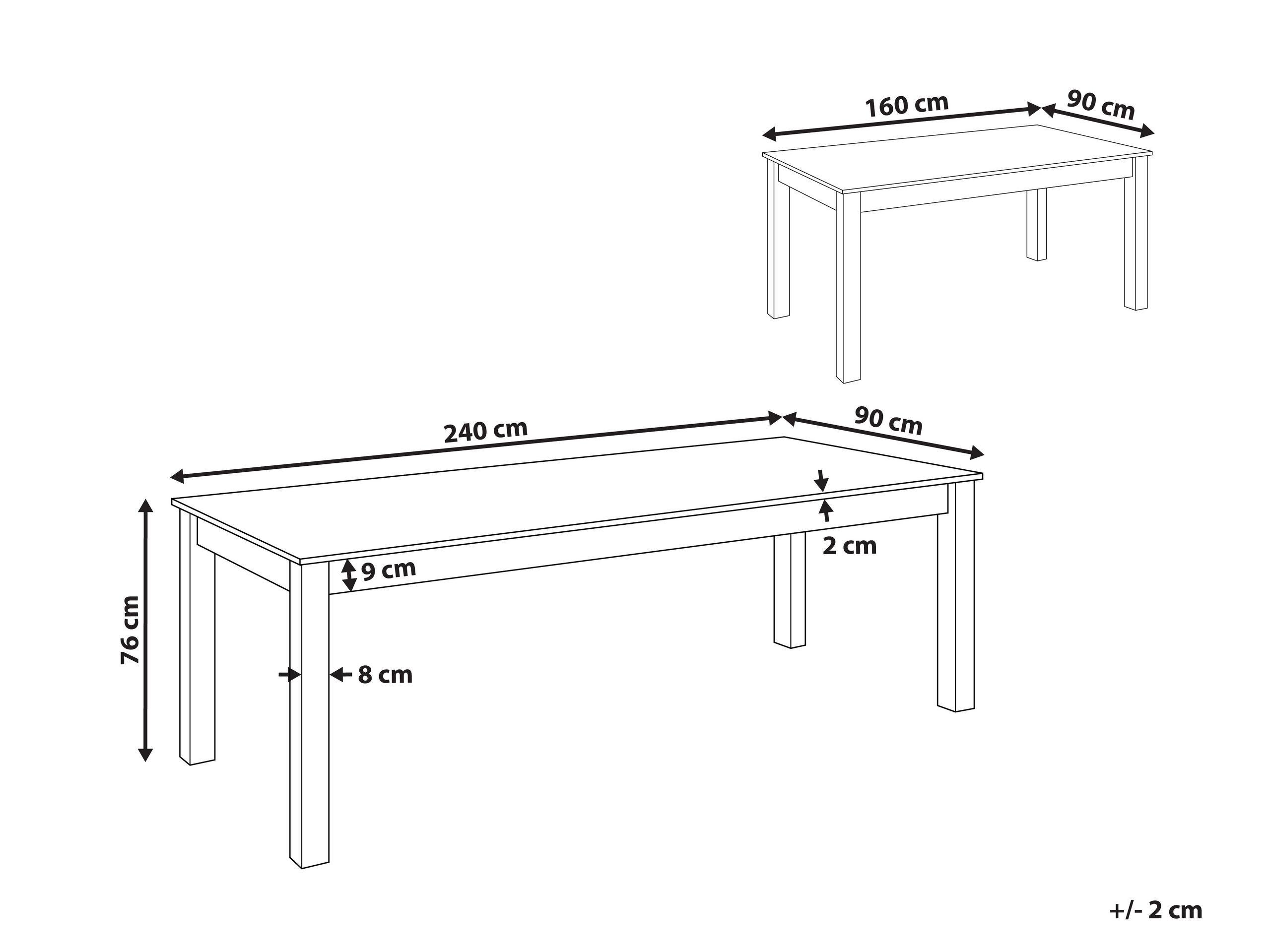 Beliani Table de repas en MDF Traditionnel MADURA  