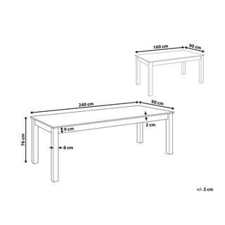 Beliani Table de repas en MDF Traditionnel MADURA  