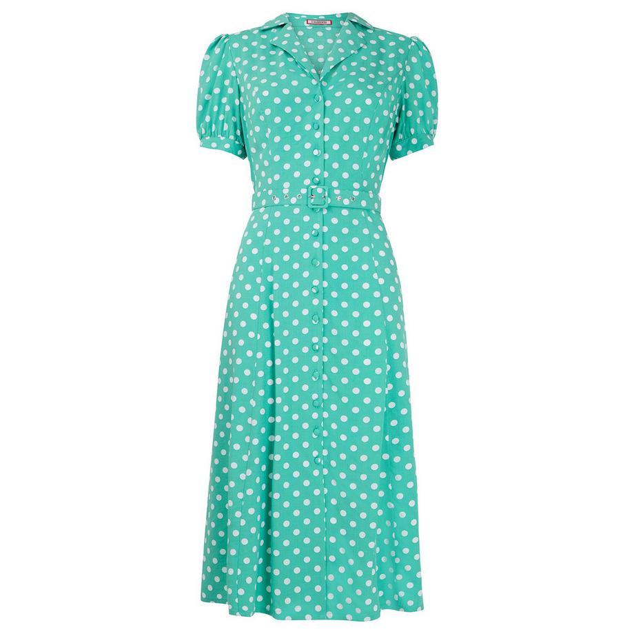 Joe Browns Gepunktetes Midikleid mit Kragen  