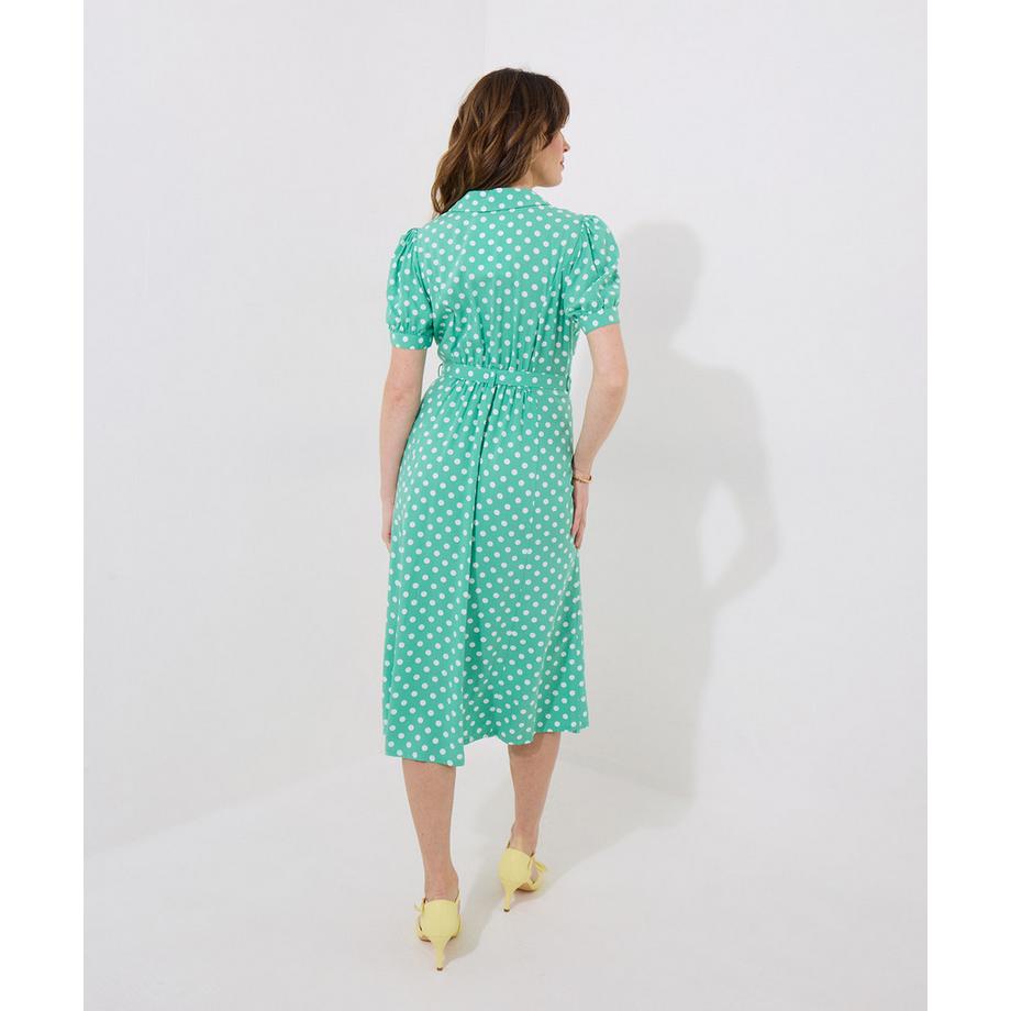 Joe Browns Gepunktetes Midikleid mit Kragen  