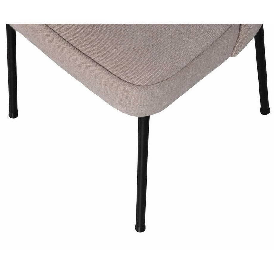 mutoni Sedia da pranzo Vogue in tessuto intrecciato sabbia  