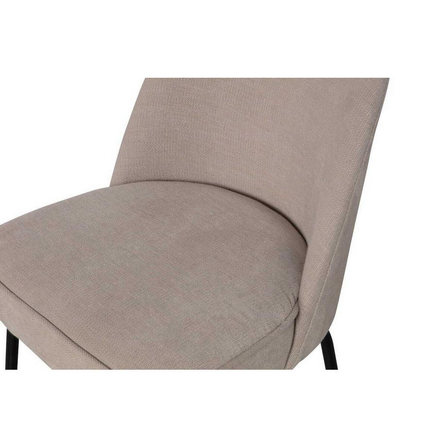 mutoni Sedia da pranzo Vogue in tessuto intrecciato sabbia  