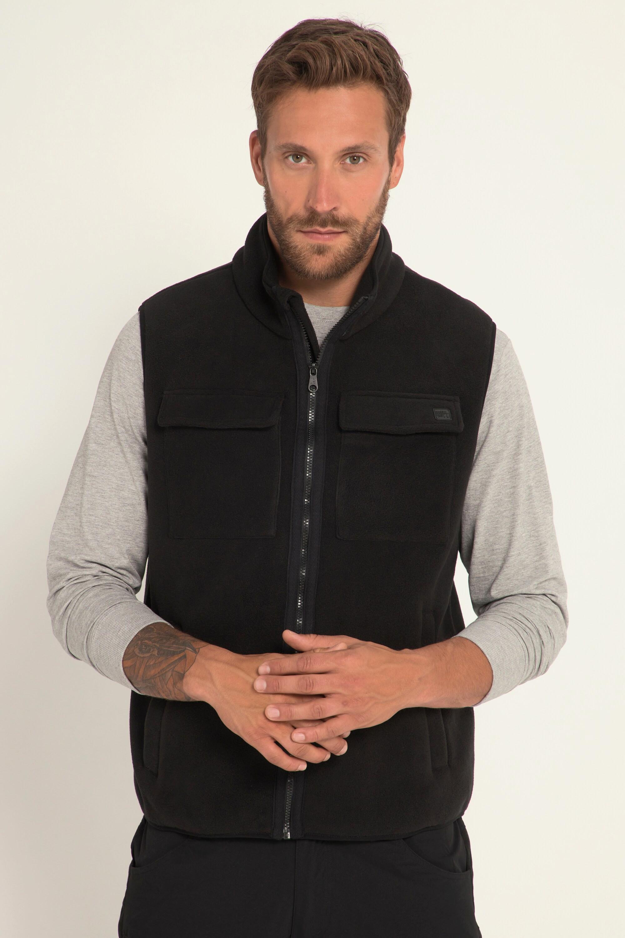 JP1880  Gilet di pile per l'outdoor con collo alto e tasche 