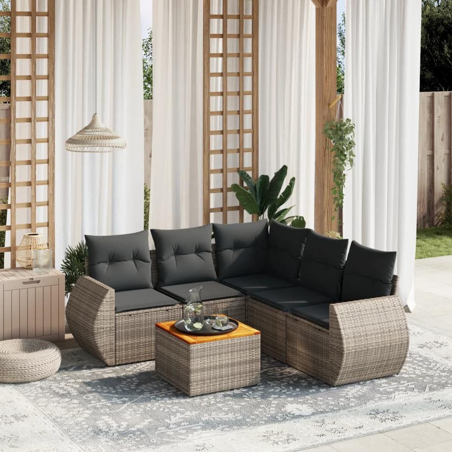 VidaXL Ensemble de canapés de jardin rotin synthétique  