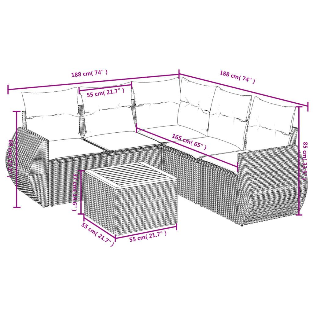 VidaXL Garten sofagarnitur poly-rattan  