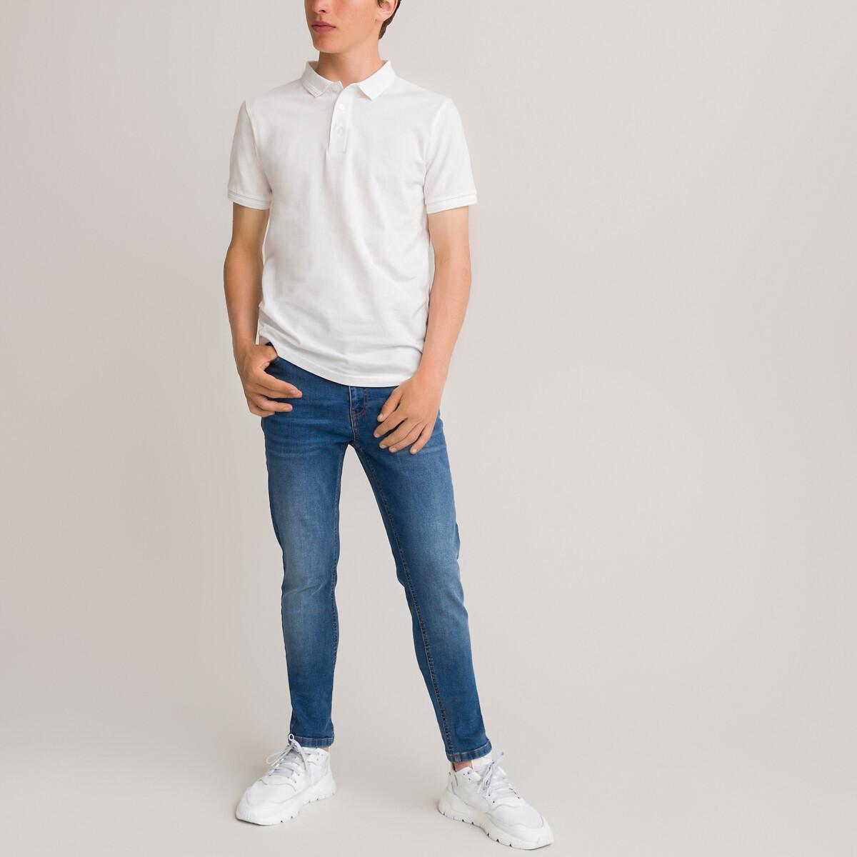 Image of Kurzärmeliges Poloshirt Aus Pikee Jungen Weiss XS