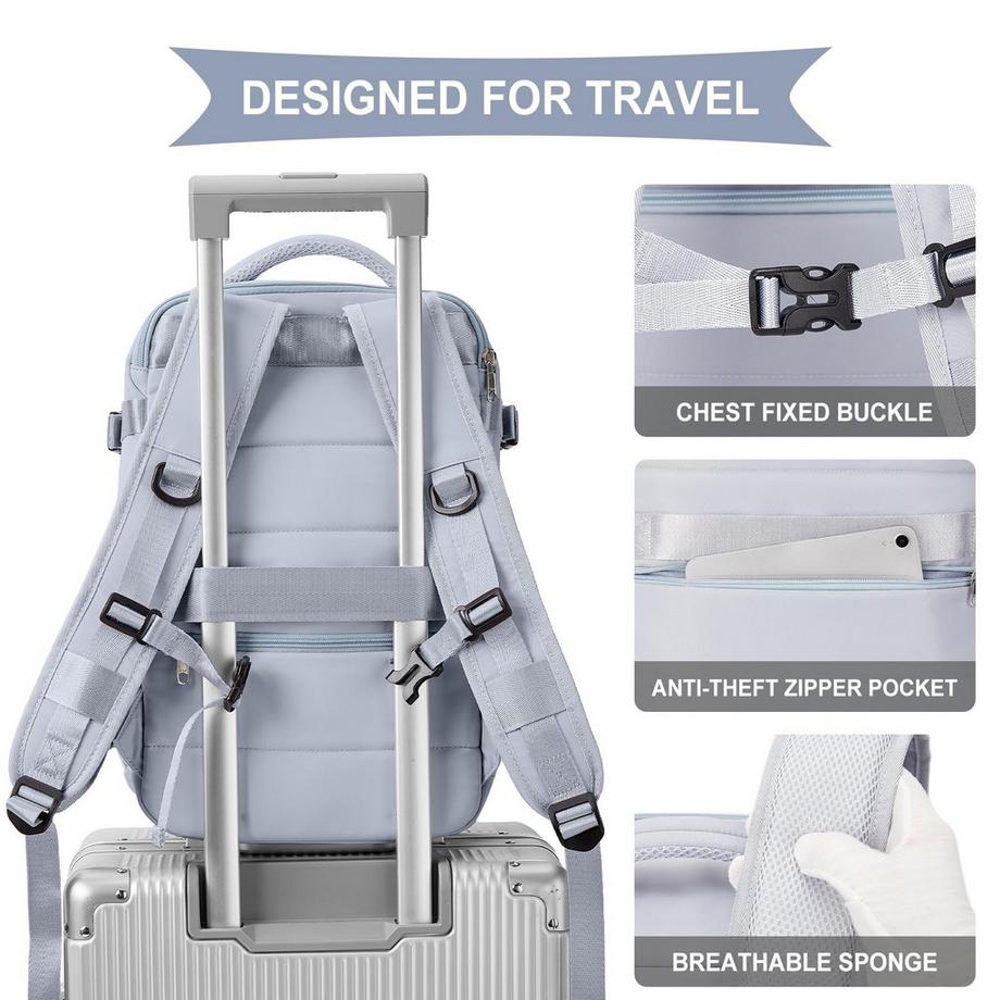 Only-bags.store Sac à dos étanche pour ordinateur portable et bagage à main d'avion  
