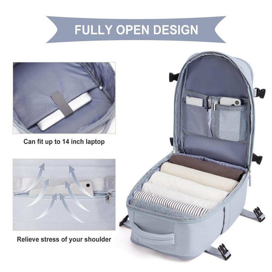 Only-bags.store Sac à dos étanche pour ordinateur portable et bagage à main d'avion  