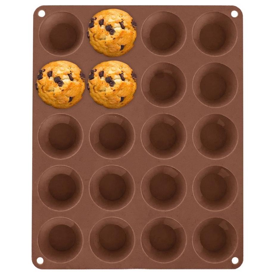 Orion  Moule en silicone : faites cuire 20 muffins facilement et sans bavures 