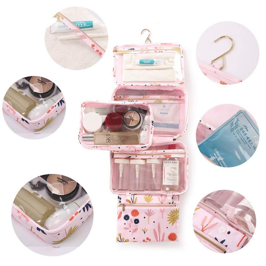 Only-bags.store Trousse de Toilette de Voyage à Suspendre Grande Trousse Cosmétique Étanche  