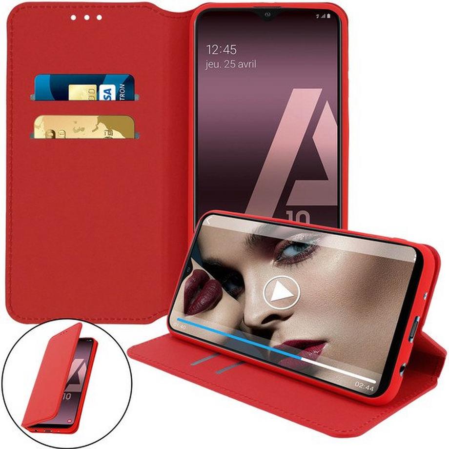 Avizar  Custodia Flip Galaxy A10 Rosso 