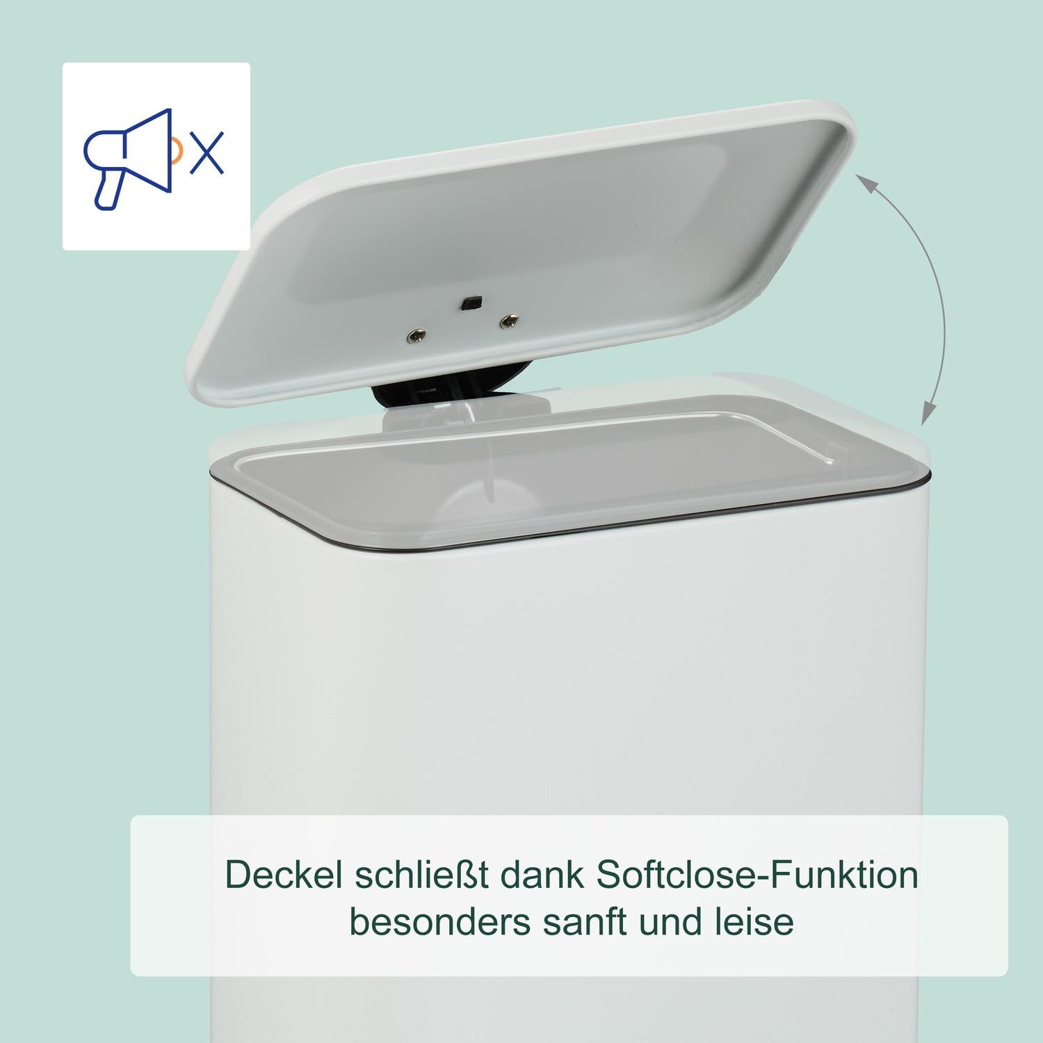 Northix Kleiner Badezimmer-Abfalleimer, Soft-Close  