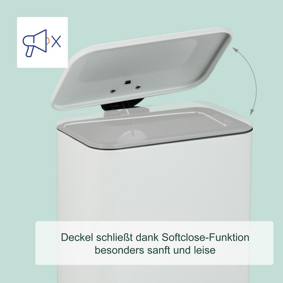 Northix Petite poubelle de salle de bain, fermeture en douceur  