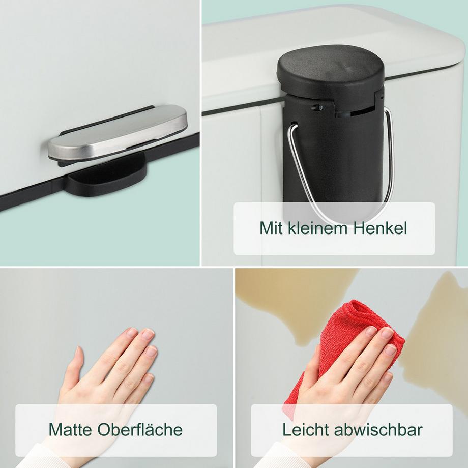 Northix Petite poubelle de salle de bain, fermeture en douceur  