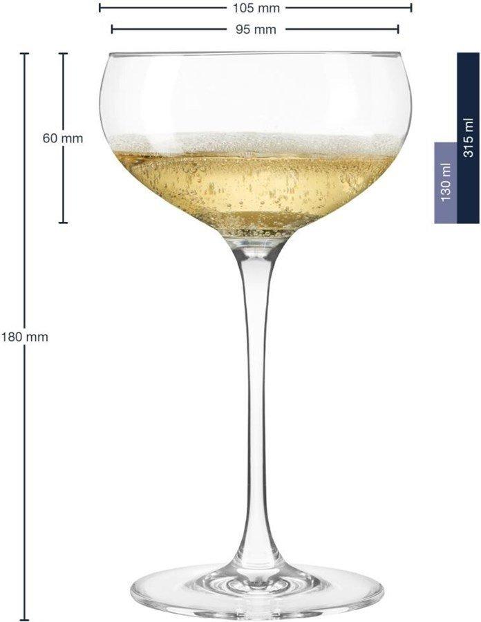 LEONARDO Sektglas Cheers 315 ml, 6 Stück, Transparent   