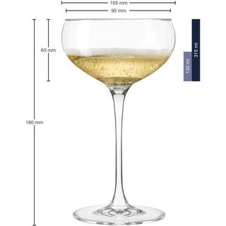 LEONARDO Sektglas Cheers 315 ml, 6 Stück, Transparent   